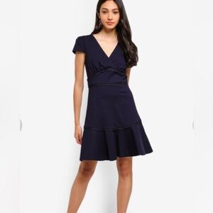 Forever ever  New Tasha Ponte Dress navy blue jersey stretch size  8